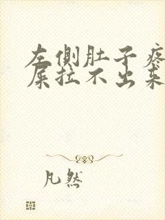 左侧肚子疼想拉屎拉不出来怎么回事