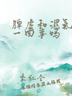 脾虚和湿气重是一回事吗