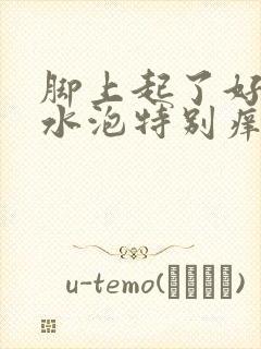 脚上起了好多小水泡特别痒