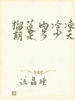 榴莲肉冷冻保质期是多少天