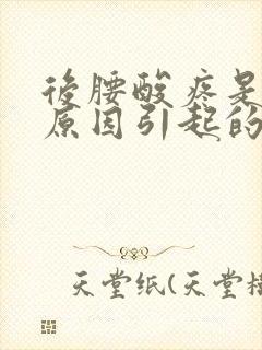 后腰酸疼是什么原因引起的