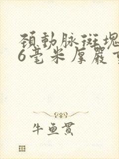 颈动脉斑块1.6毫米厚严重吗