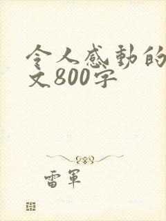 令人感动的事作文800字