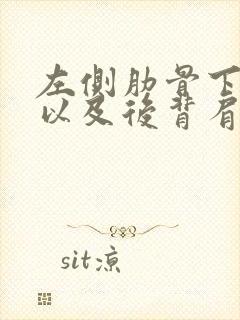 左侧肋骨下隐痛以及后背肩胛骨痛