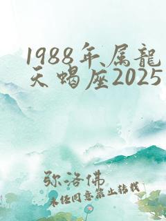 1988年属龙天蝎座2025年运势
