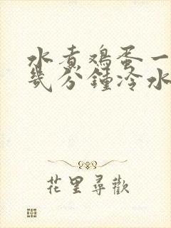 水煮鸡蛋一般煮几分钟冷水下锅