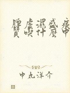 脾虚湿盛痰湿体质吃什么中成药