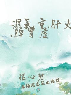 湿气重,肝火旺,脾胃虚