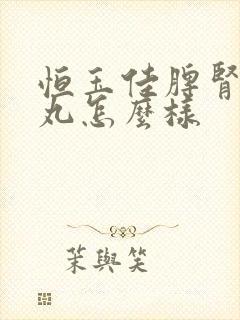 恒玉佳脾肾两助丸怎么样