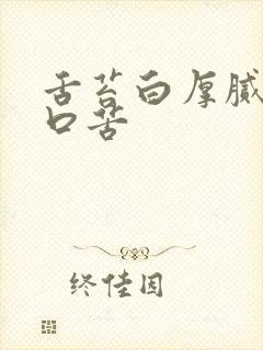 舌苔白厚腻口干口苦