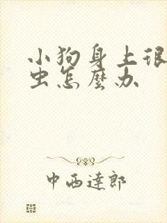 小狗身上很多蜱虫怎么办