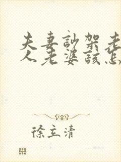 夫妻吵架老公打人老婆该怎么解决