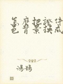 怎么把证件照蓝色背景换成白色