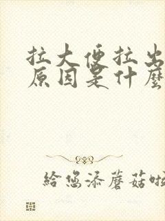 拉大便拉出血的原因是什么