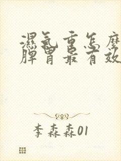 湿气重怎么调理脾胃最有效