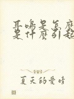 耳鸣是怎么回事是什么引起的