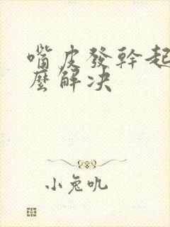 嘴皮发干起皮怎么解决