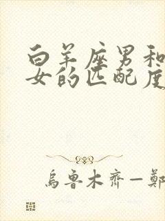 白羊座男和射手女的匹配度