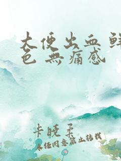 大便出血 鲜红色 无痛感