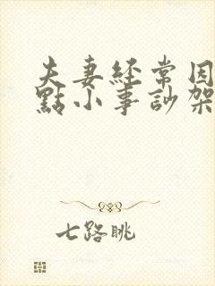 夫妻经常因为一点小事吵架