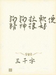 狗狗拉软便但是精神很好