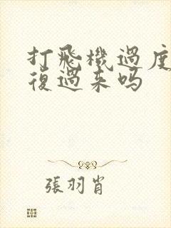 打飞机过度能恢复过来吗