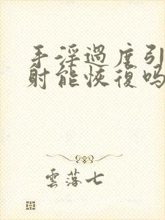 手淫过度引起早射能恢复吗