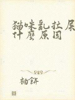 猫咪乱拉屎拉尿什么原因