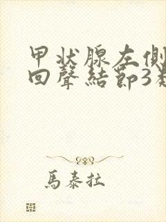 甲状腺左侧混合回声结节3类