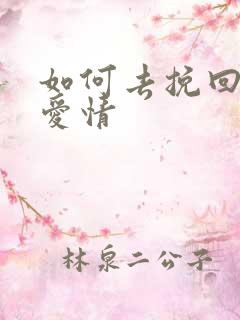 如何去挽回一段爱情