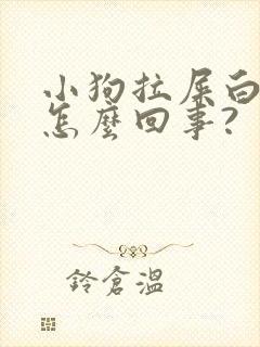 小狗拉屎白色的怎么回事?