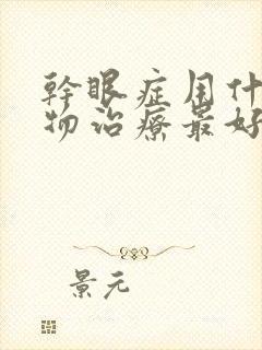 干眼症用什么药物治疗最好