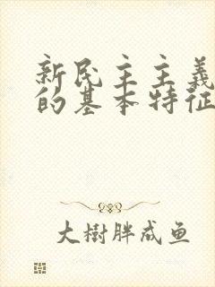 新民主主义革命的基本特征