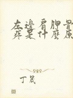 左边肩胛骨后背疼是什么原因引起的