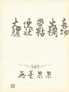 大便带出来白色脓状粘稠物