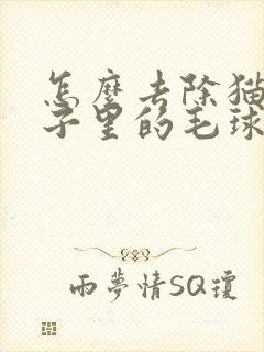 怎么去除猫咪肚子里的毛球