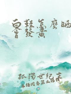 白鞋怎么晒才不会发黄