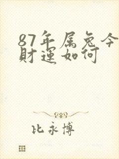 87年属兔今年财运如何