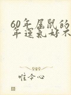 60年属鼠的今年运气好不好