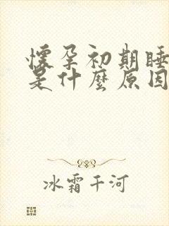 怀孕初期睡不好是什么原因