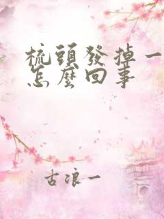 梳头发掉一大把怎么回事