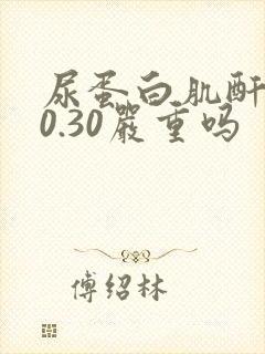 尿蛋白肌酐比值0.30严重吗