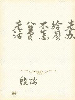 老公不给老婆生活费怎么办