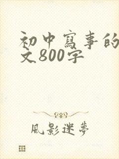 初中写事的记叙文800字