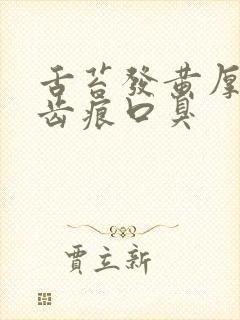 舌苔发黄厚腻有齿痕口臭