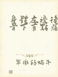 身体左边后背肋骨下有点痛