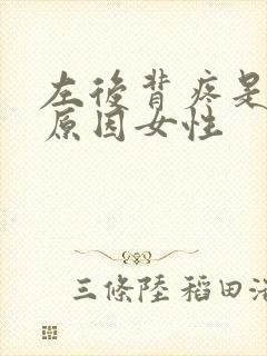 左后背疼是什么原因女性