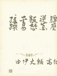 孩子叛逆脾气暴躁易怒怎么办