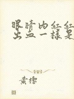 眼睛内红红的像出血一样是怎么回事