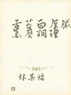 舌苔白厚腻严重怎么调理